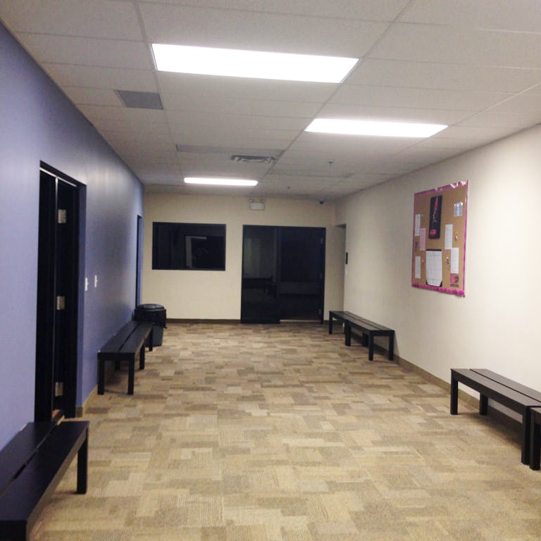 large wide dance studio hallway in Milton Ontario