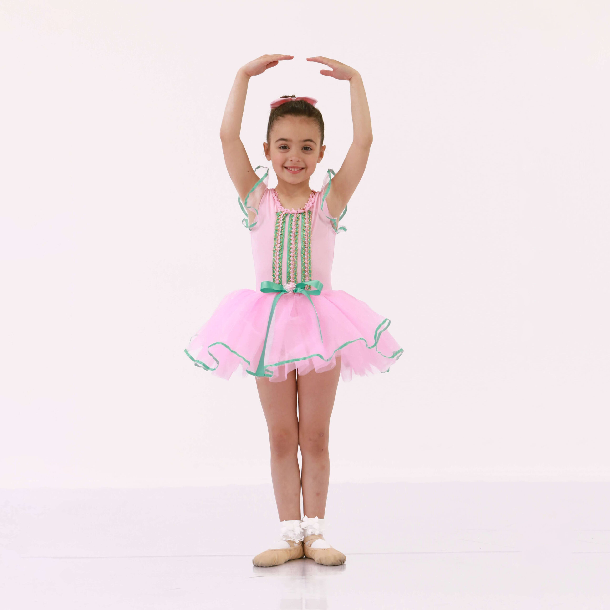 young female ballerina from The Dance Shoppe in Milton in a pink tutu